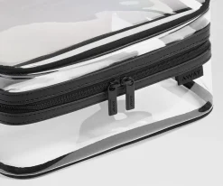 Clear Toiletry Bag in Jet Black