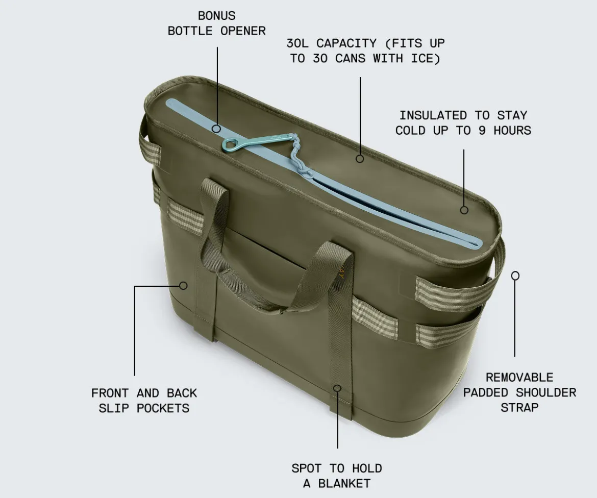 Cooler Tote in Olive Green