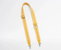 Crossbody Strap in Yellow Stripe