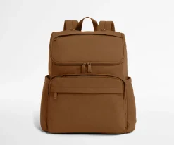 Featherlight Diaper Backpack in Amaro Brown