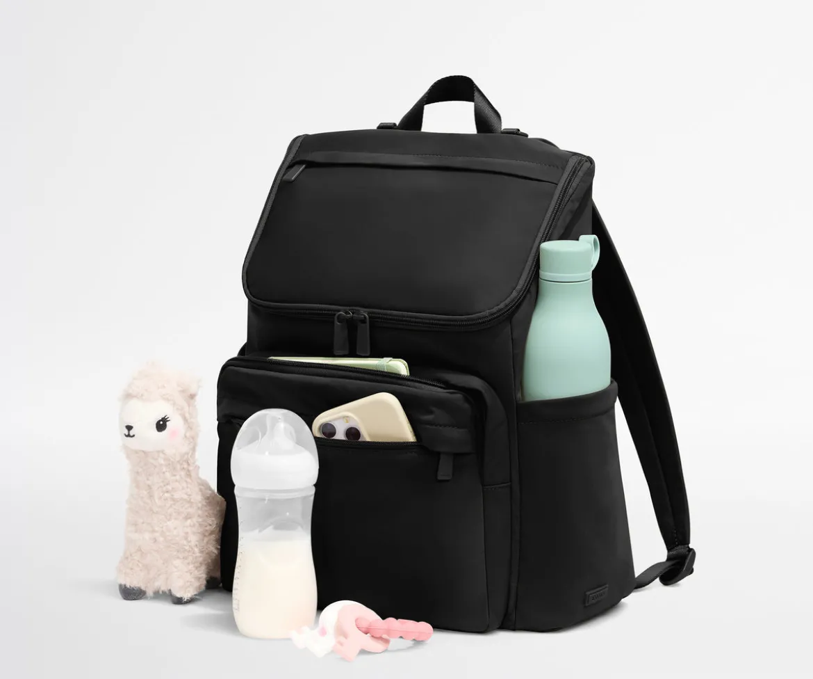 Featherlight Diaper Backpack in Jet Black