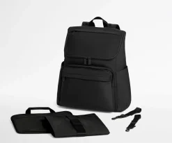 Featherlight Diaper Backpack in Jet Black