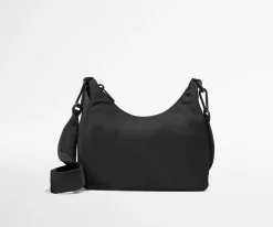Featherlight Duo Crossbody in Jet Black