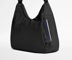 Featherlight Duo Crossbody in Jet Black