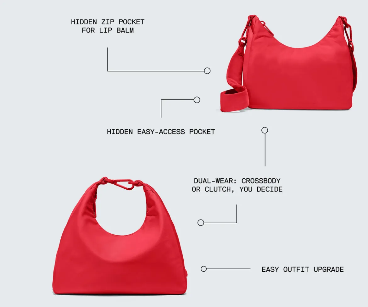Featherlight Duo Crossbody in Cherry Red