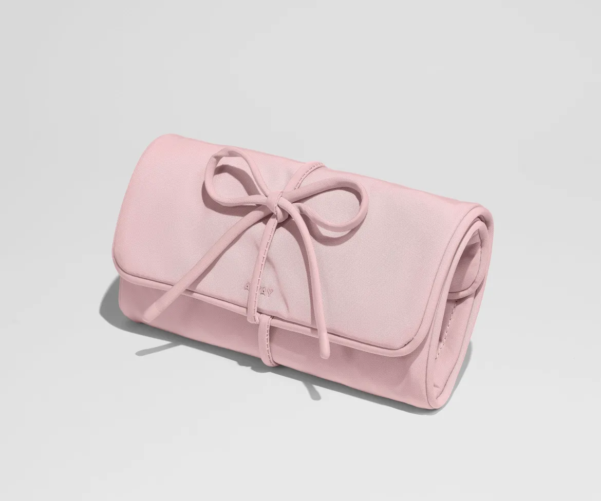 Featherlight Jewelry Roll in Blush Pink
