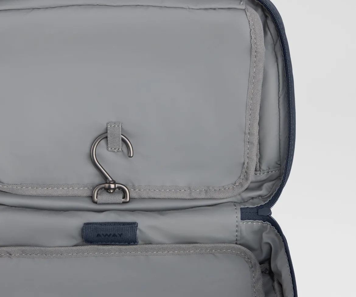Hanging Toiletry Bag in Navy Blue