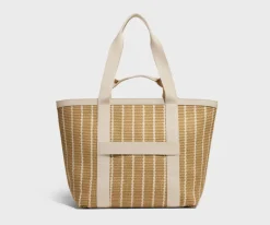 Riviera Straw Tote in White Seagrass