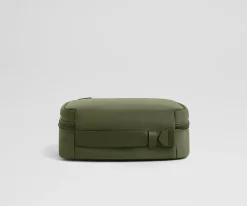 Small Toiletry Bag in Olive Green