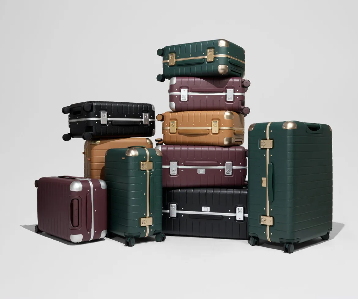 The Aluminum Edge Bigger Carry-On in Navy Blue