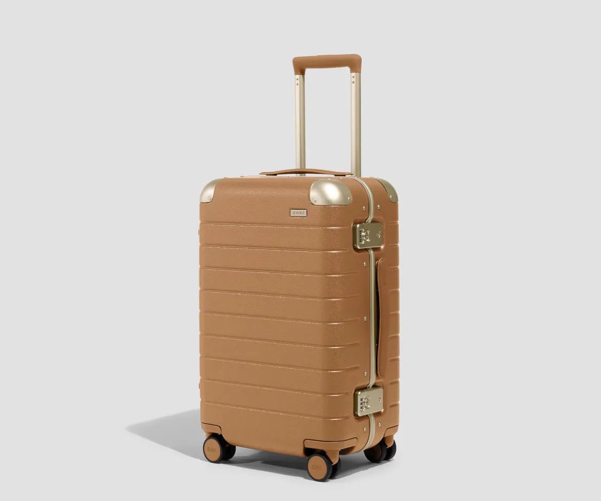 The Aluminum Edge Carry-On in Cognac Brown