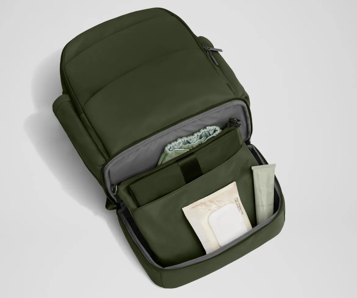 The Double Diaper Backpack in Olive Green