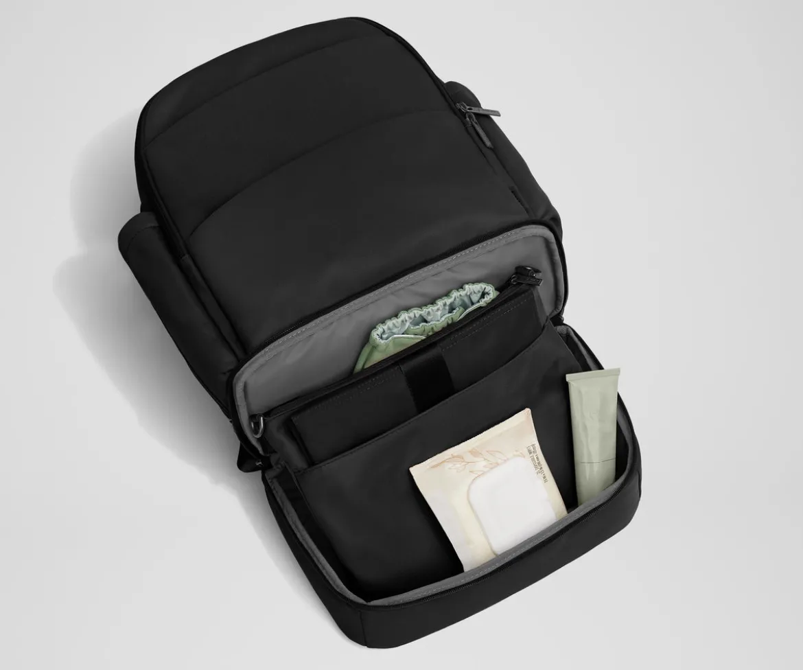 The Double Diaper Backpack in Jet Black