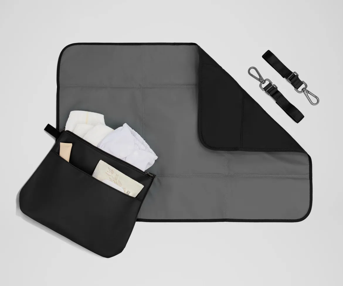 The Double Diaper Tote in Jet Black
