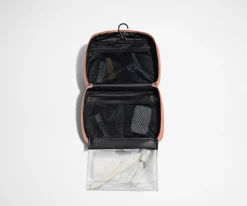 The Hanging Toiletry Bag in Clay Pink