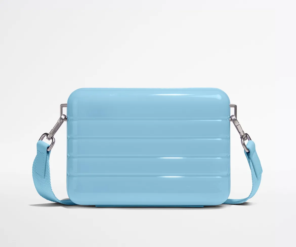 The Mini Crossbody in Glazed Opal Blue